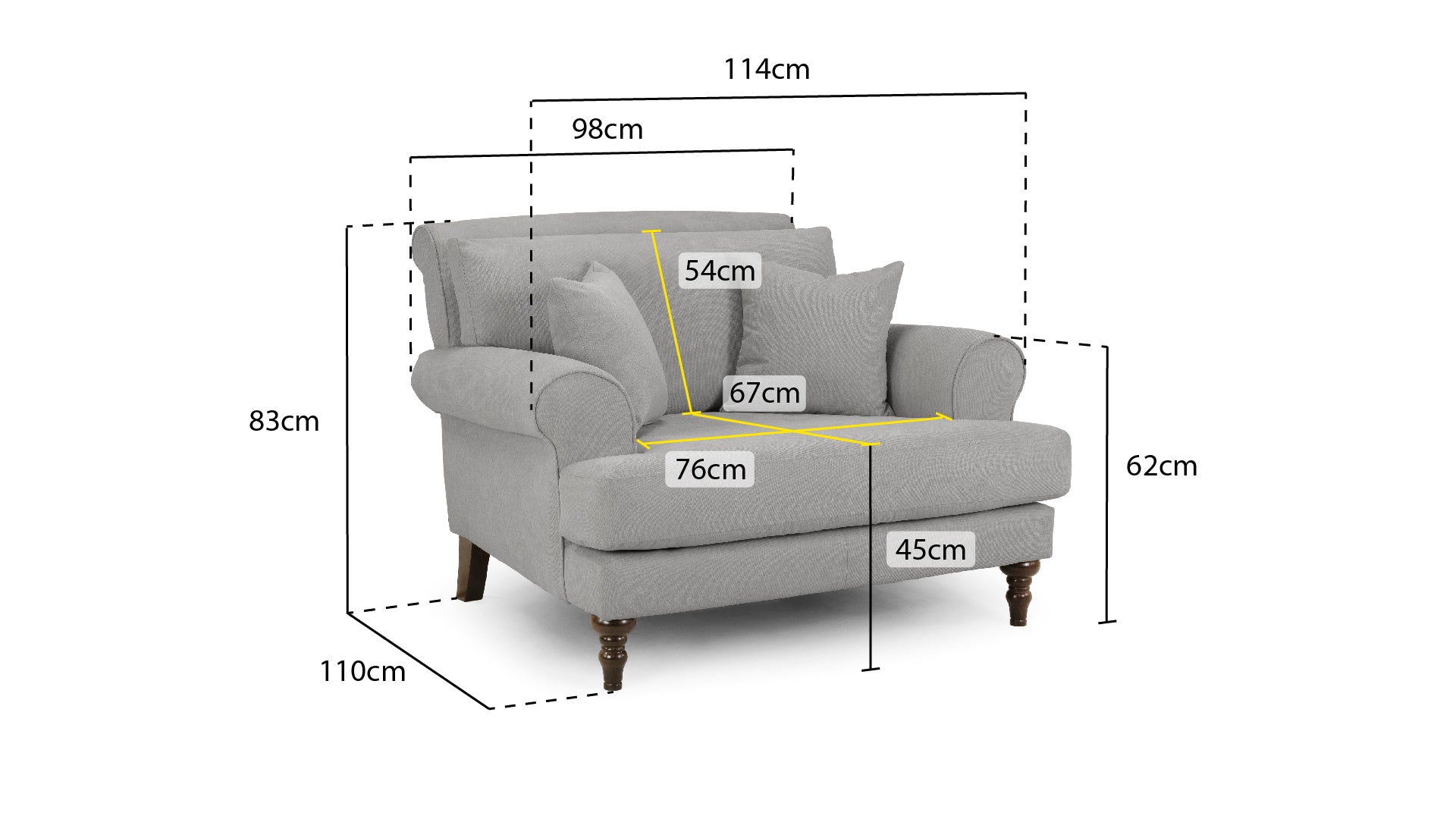 Summer Sofa Grey Armchair