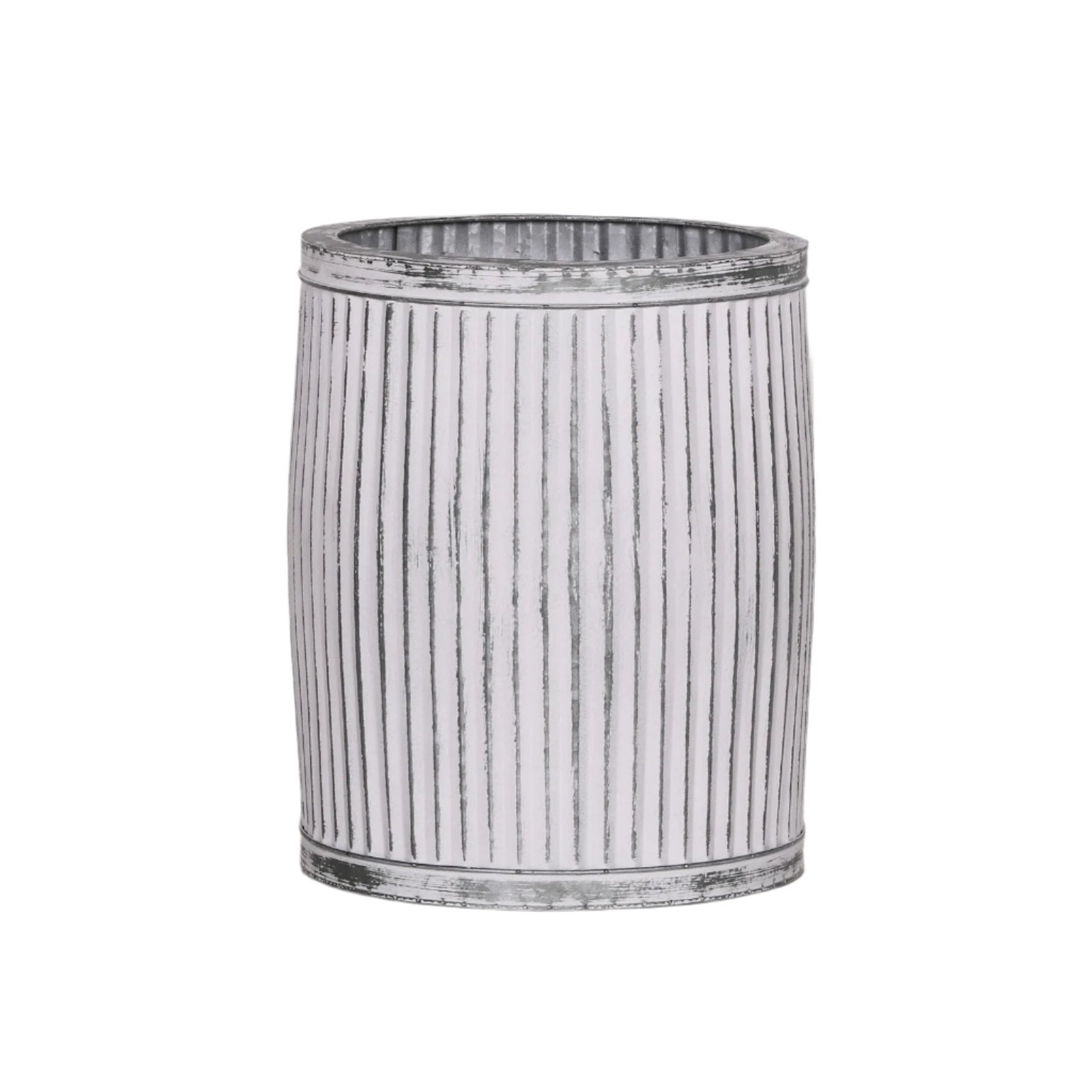 Round Dolly Tub Metal Planter - Medium