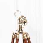 Brass Telescope on Wooden Stand