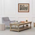 Rustic Wooden 170cm Coffee Table with Drawer