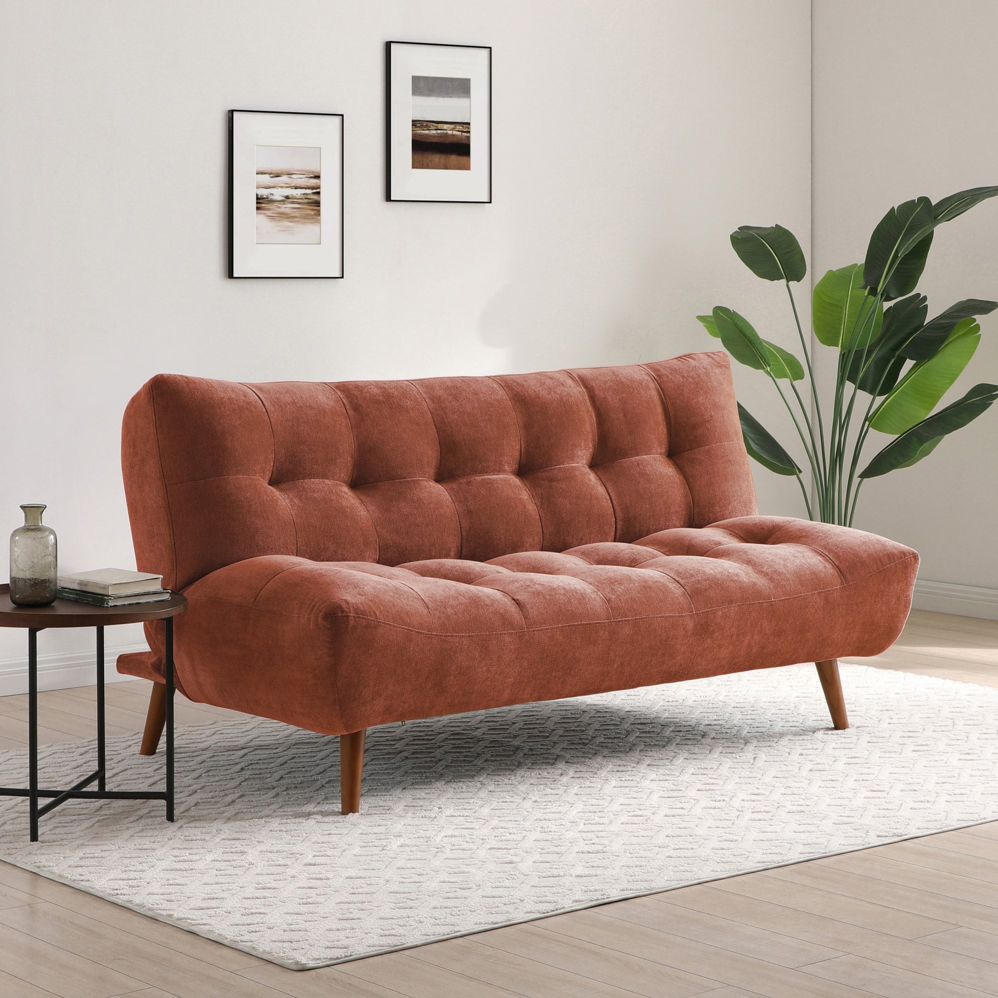 Venus Terracotta Chenille Lux Sofa Bed