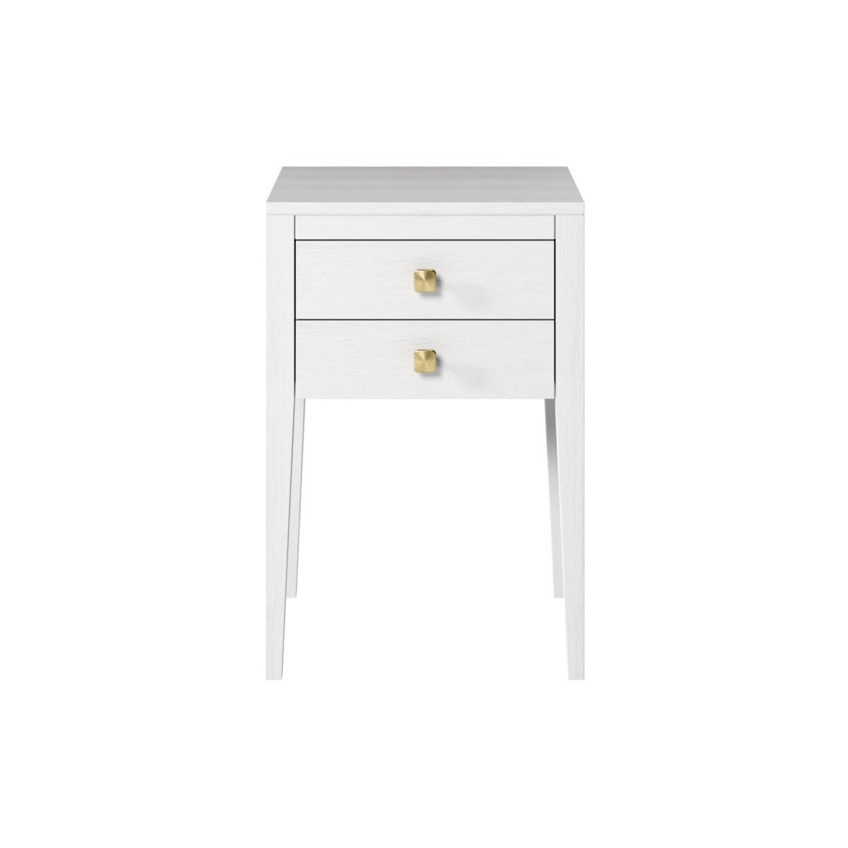 Pablo Bedside White Two Drawers