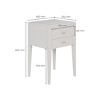 Pablo Bedside Grey Two Drawers