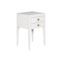 Pablo Bedside White Two Drawers