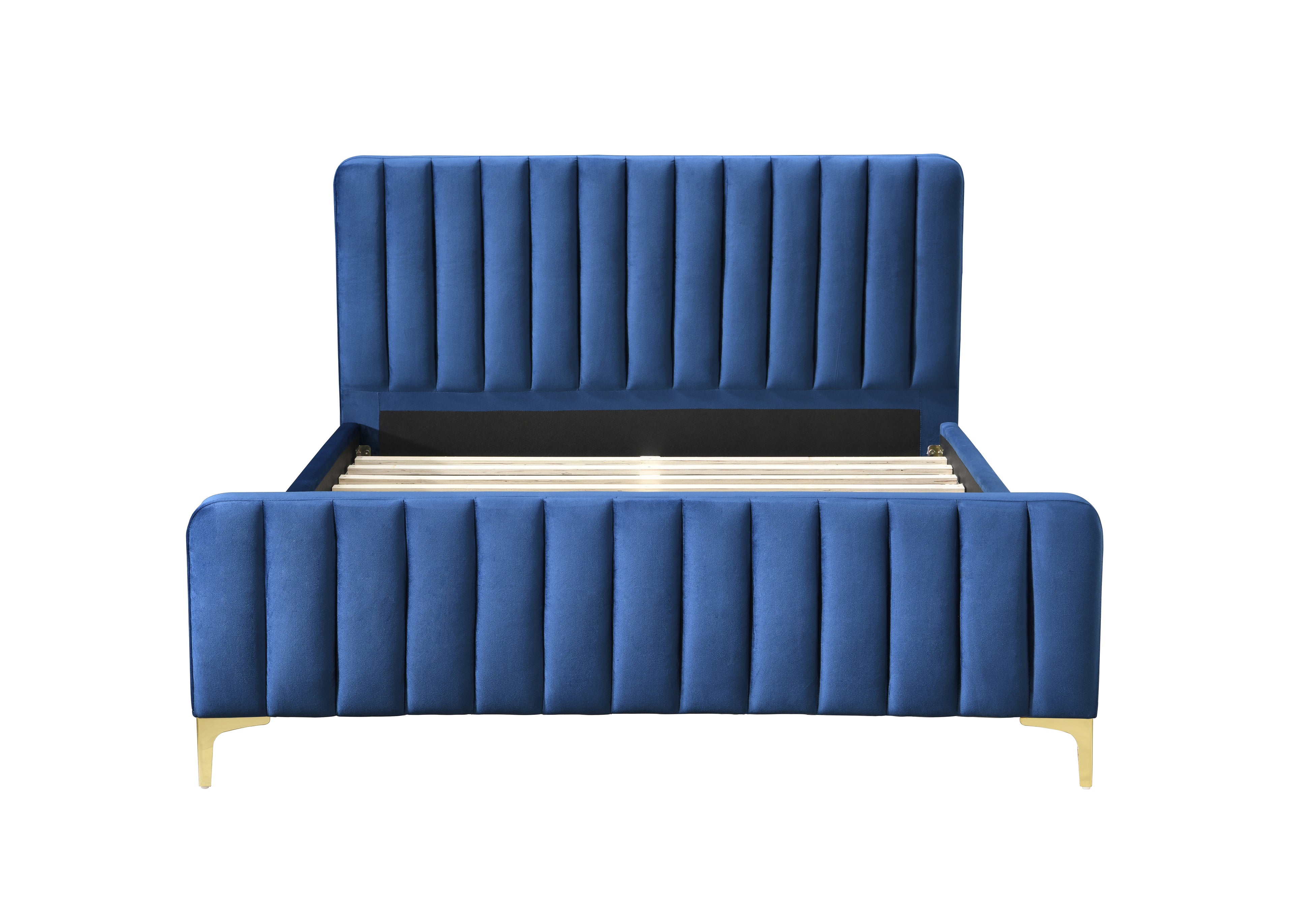 Double Unbranded Bed Midnight Blue