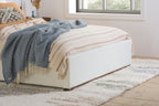 King Bed White Boucle