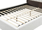 King Bed White Boucle