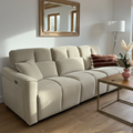 Soho Electric Recliner Sofa Beige 3 Seater