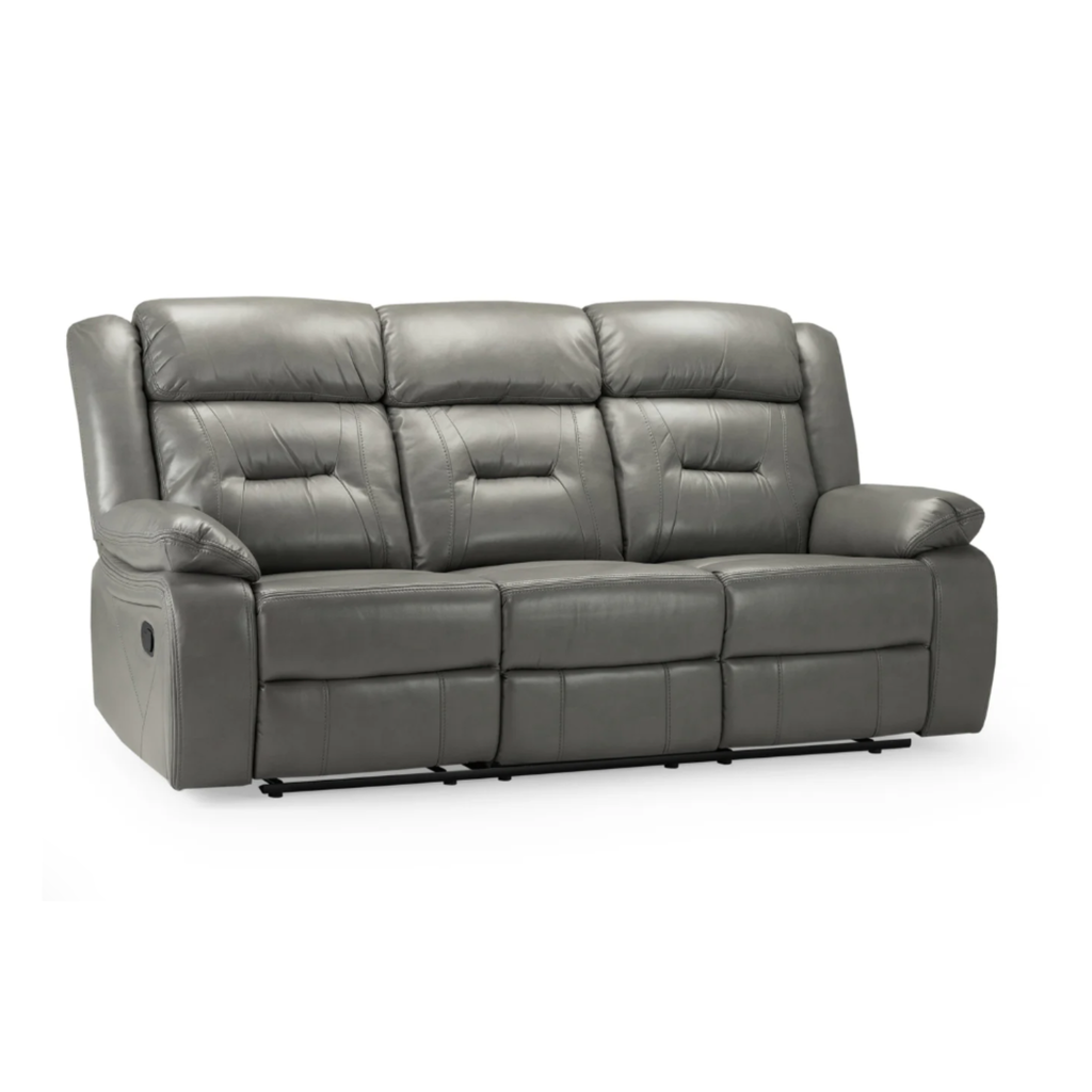 Novie Manual Recliner Sofa 3 Seater Sofa Grey