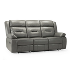 Novie Manual Recliner Sofa 3 Seater Sofa Grey