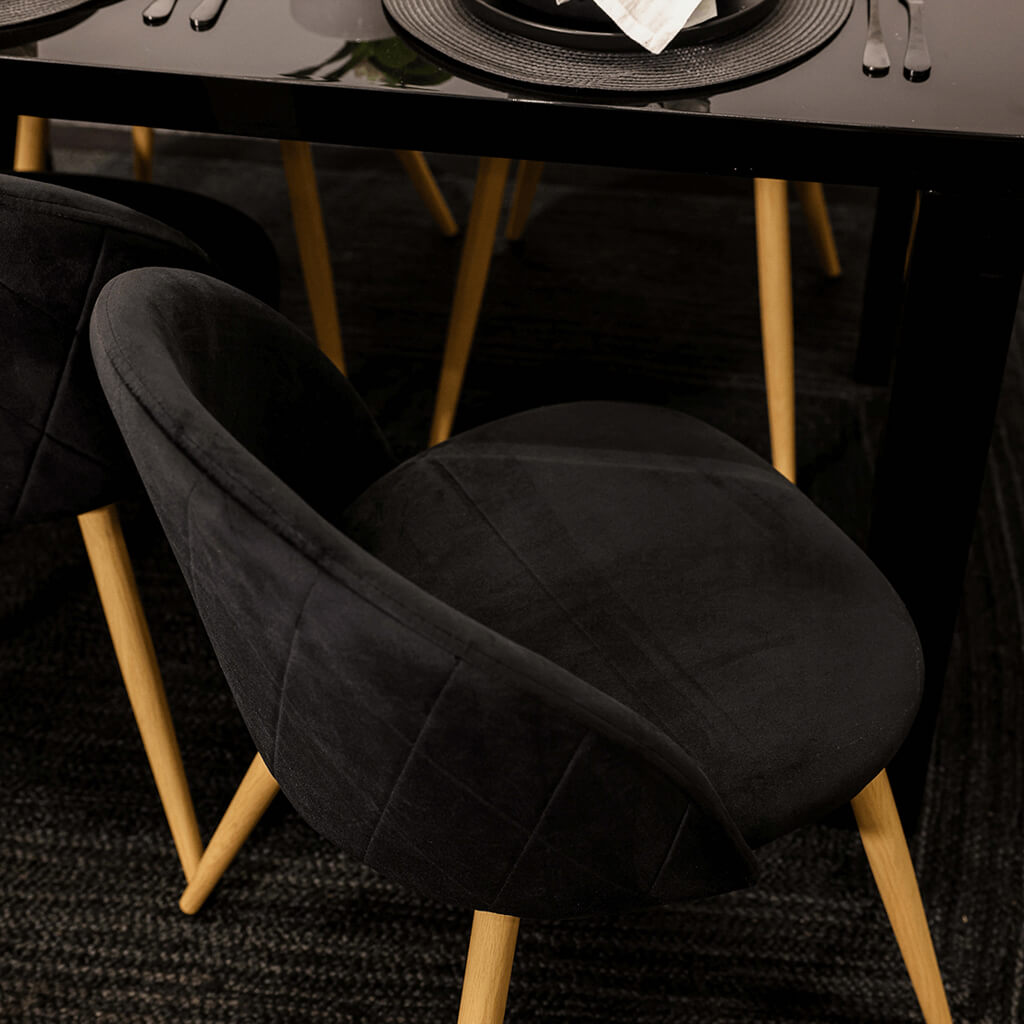 Venice Dining Chairs Black (Set of 2)