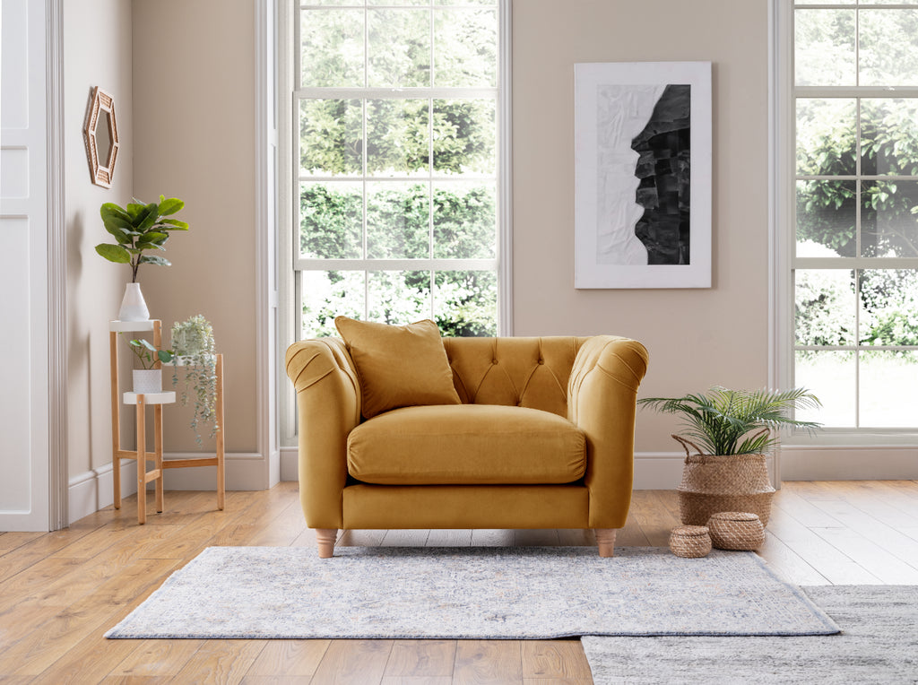 Model 25 - Armchair Velvet Ochre