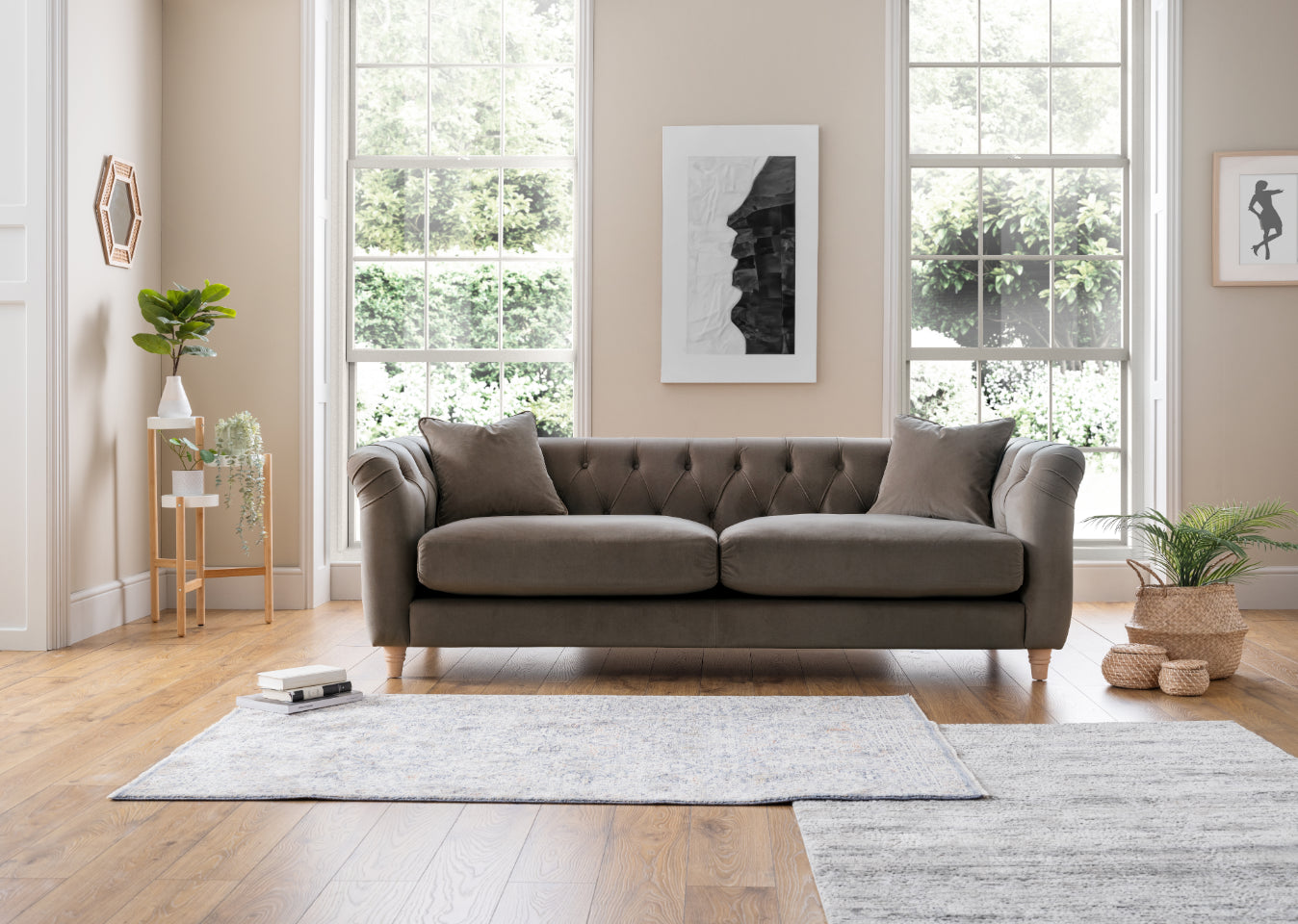 Model 25 - Large Sofa Velvet Mushroom