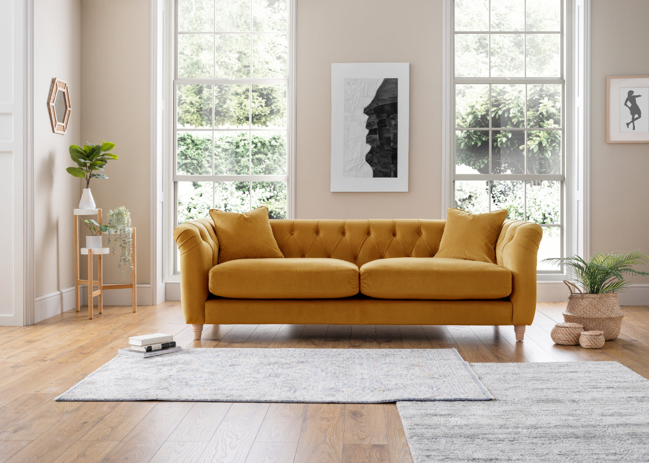 Model 25 - Large Sofa Velvet Ochre
