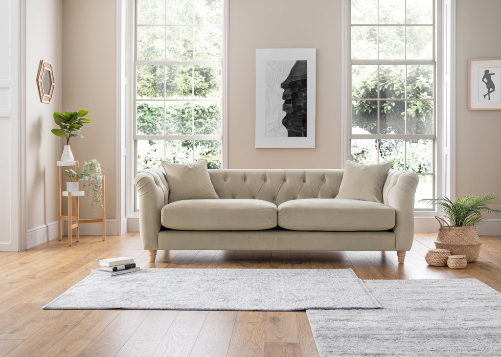 Model 25 - Medium Sofa Velvet Putty