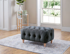 Model 25 - Footstool Velvet Midnight Blue 