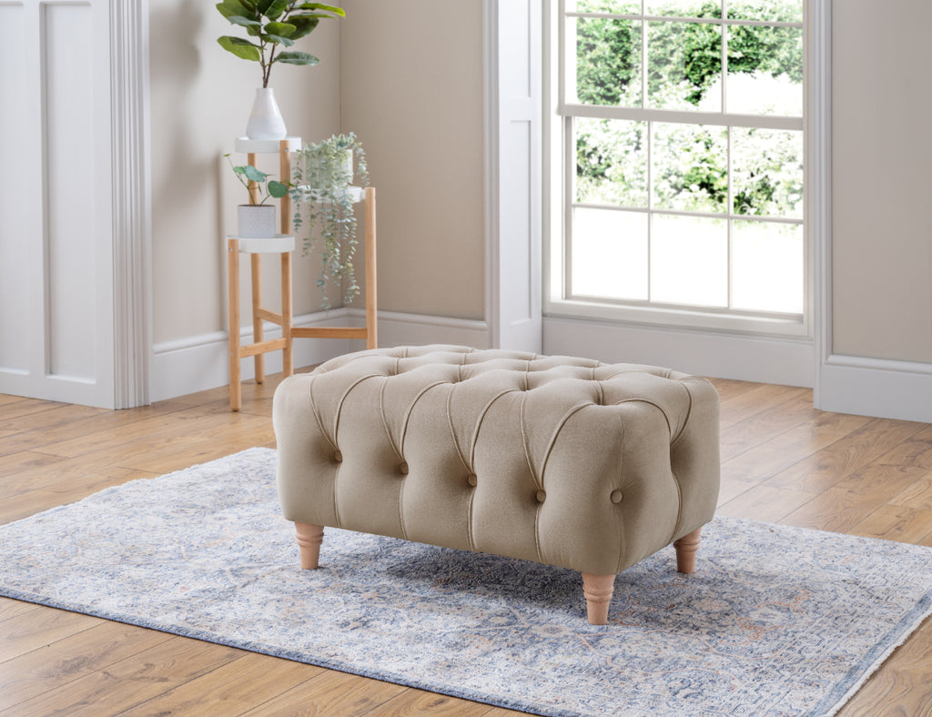 Model 25 - Footstool Velvet Putty