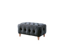 Model 25 - Footstool Velvet Midnight Blue 