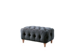 Model 25 - Footstool Velvet Midnight Blue 