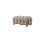Model 25 - Footstool Velvet Putty
