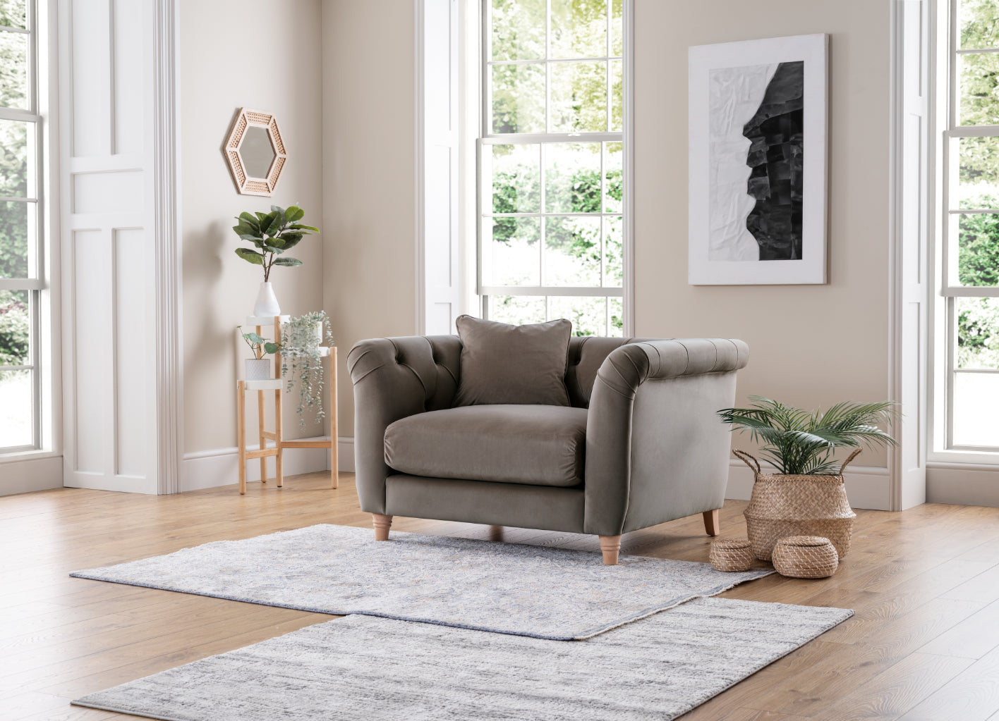 Model 25 - Armchair Velvet Mushroom