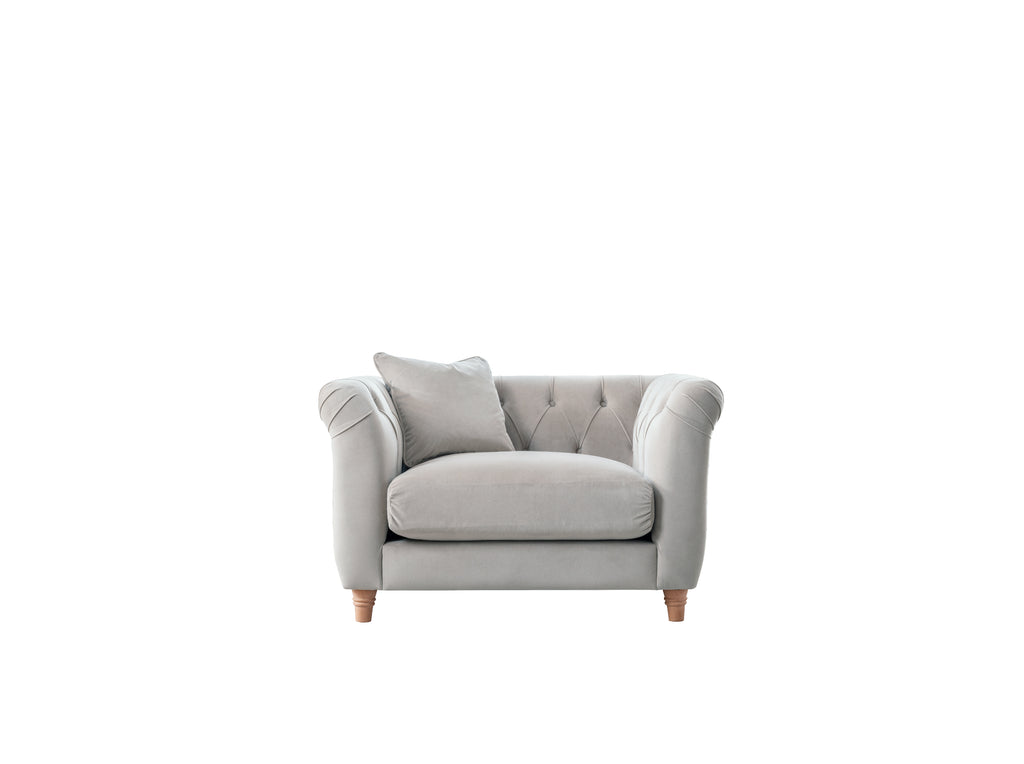 Model 25 - Armchair Velvet Chalk
