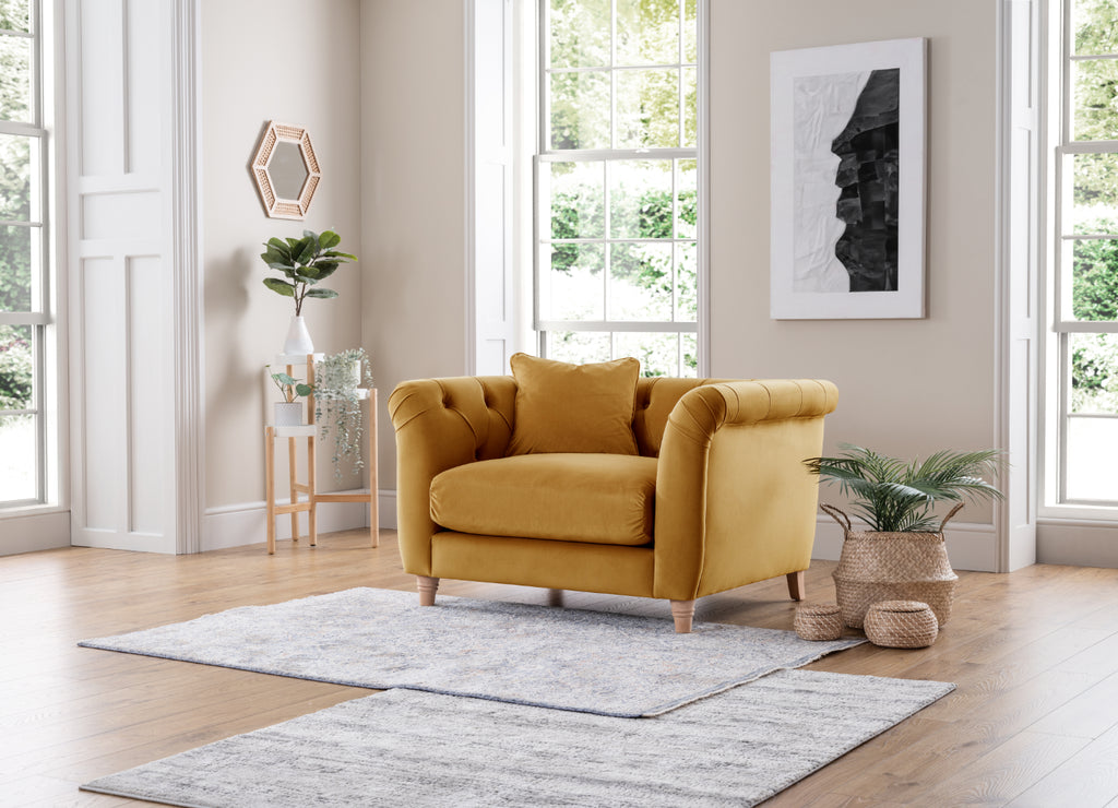 Model 25 - Armchair Velvet Ochre