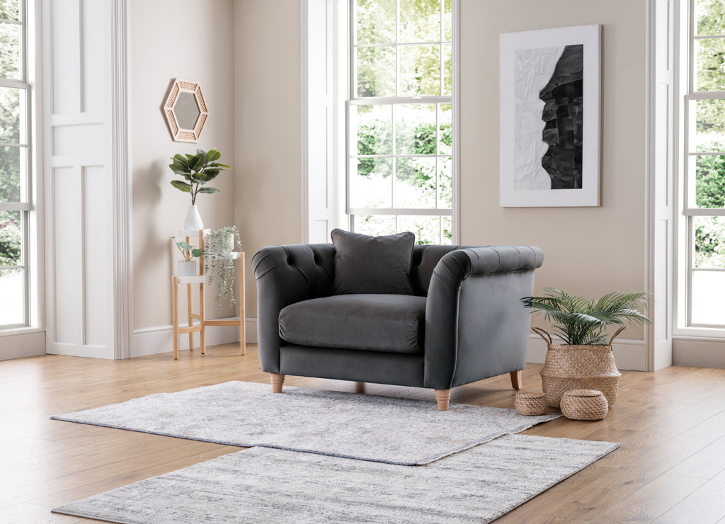 Model 25 - Armchair Velvet Midnight Blue 