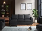 Model 28 - Reversible Chaise Sofa PU Black
