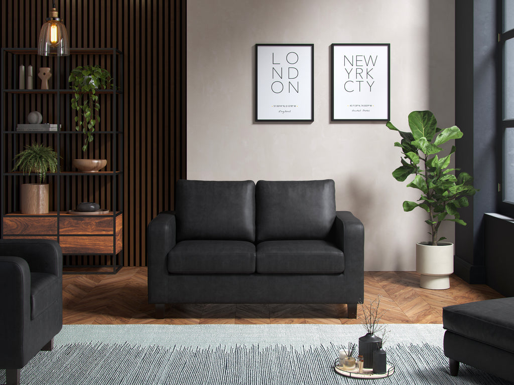 Model 28 - 2 Seater Sofa PU Black