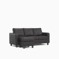 Model 28 - Reversible Chaise Sofa PU Black