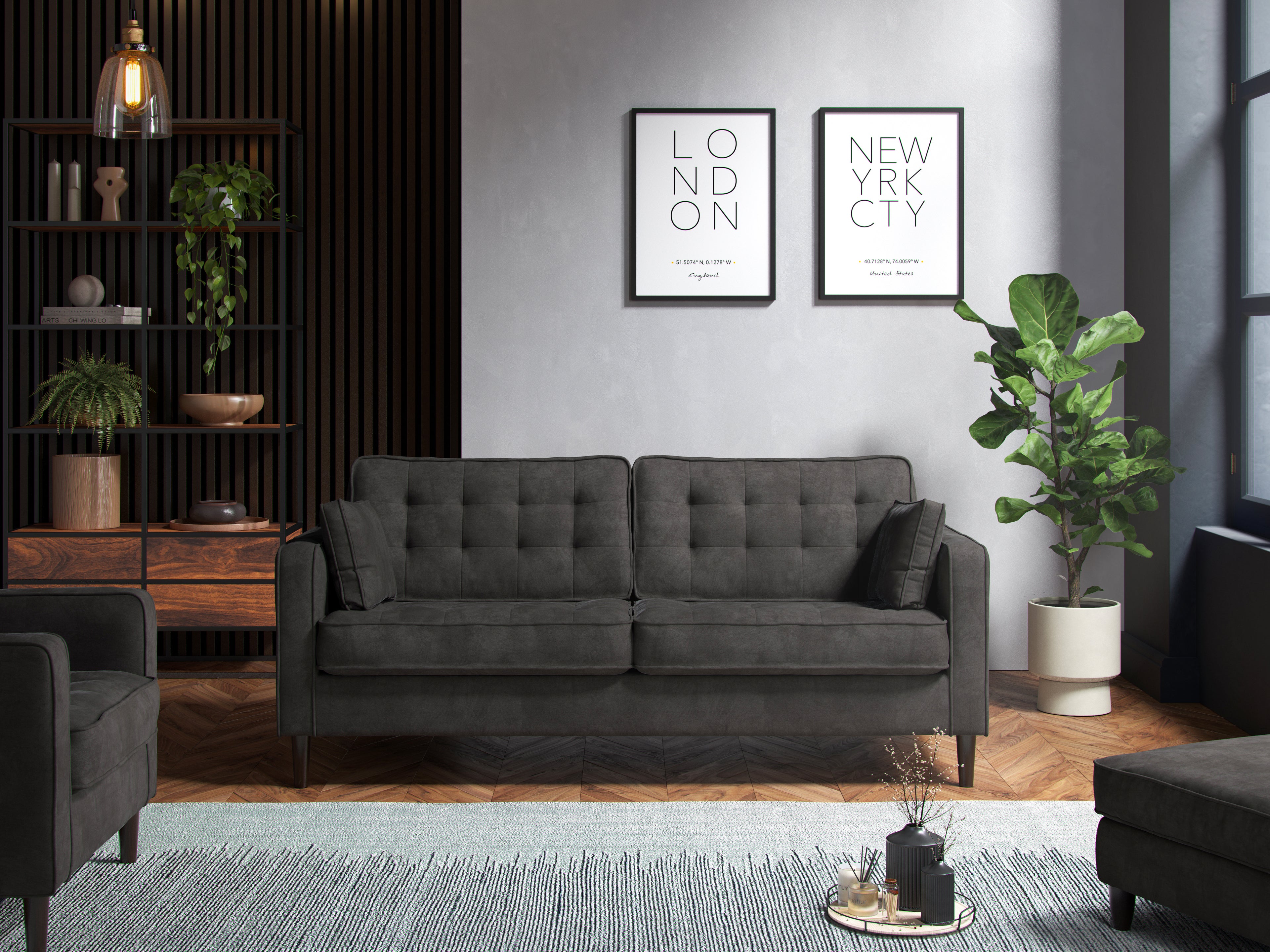 Model 29 - 3 Seater Sofa Enjoy Graphite