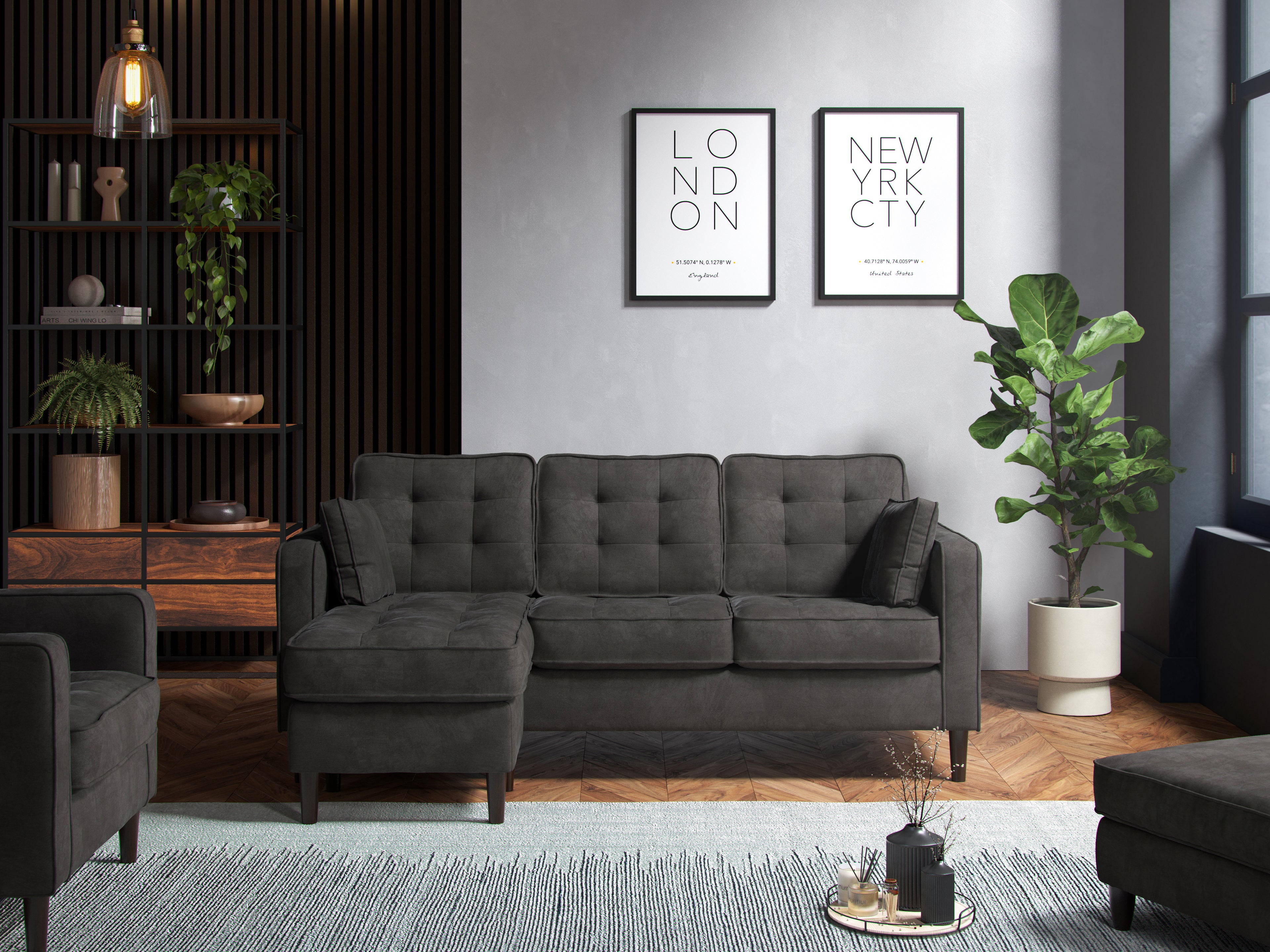 Model 29 - Reversible Chaise Sofa Enjoy Graphite
