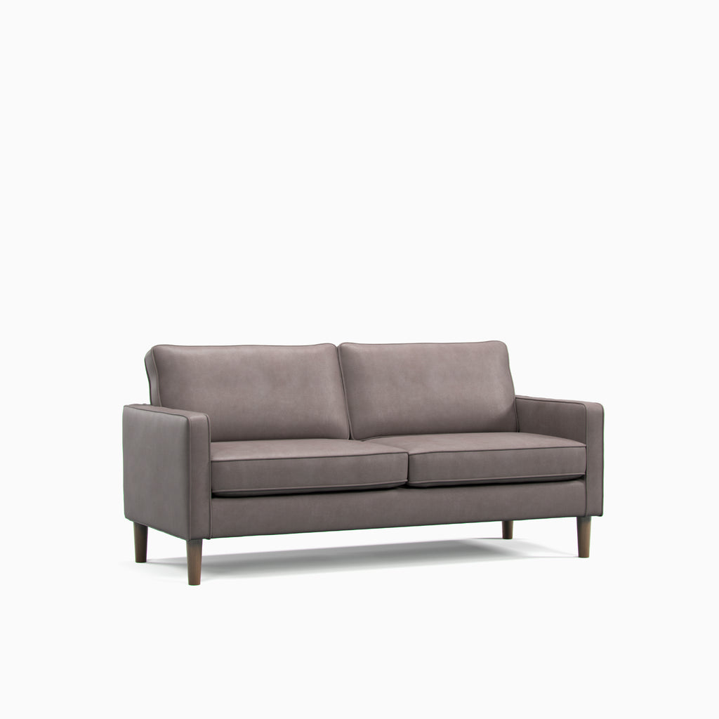 Model 46 - 3 Seater Sofa Faux Leather Grey