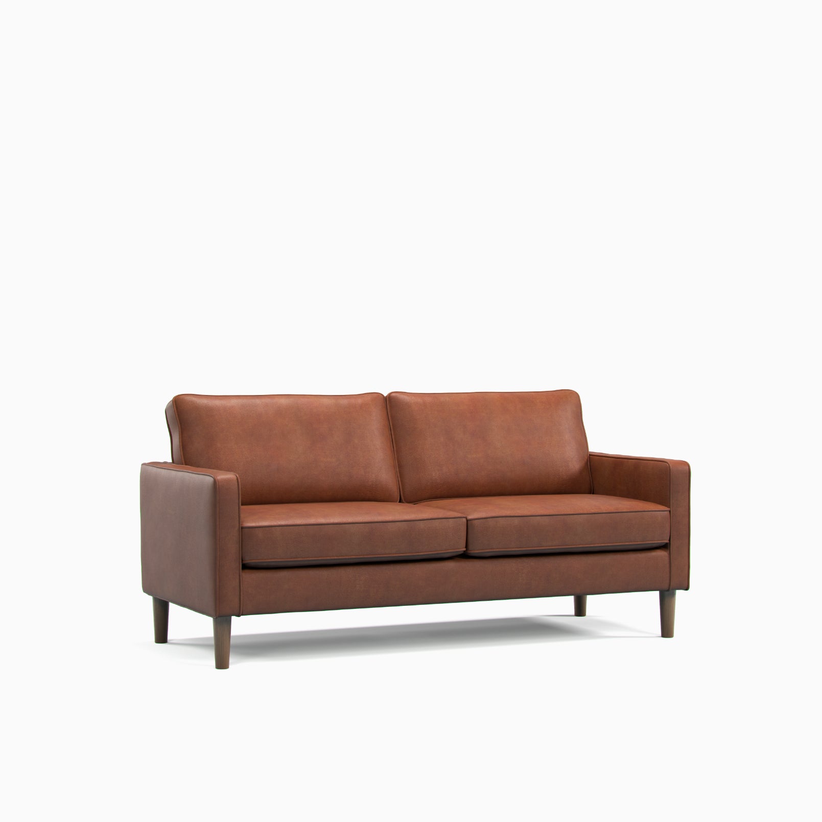 Model 46 - 3 Seater Sofa Faux Leather Tan