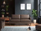 Model 46 - 3 Seater Sofa Faux Leather Brown