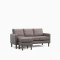 Model 46 - Reversible Chaise Sofa Faux Leather Grey
