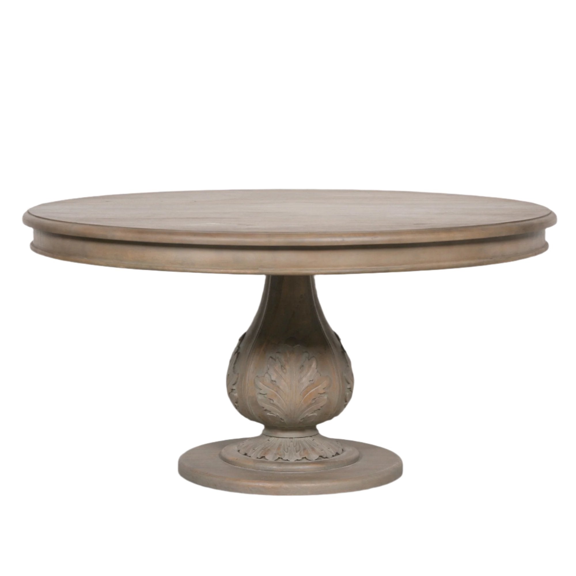 Rustic Washed 150cm Round Acorn Leg Dining Table