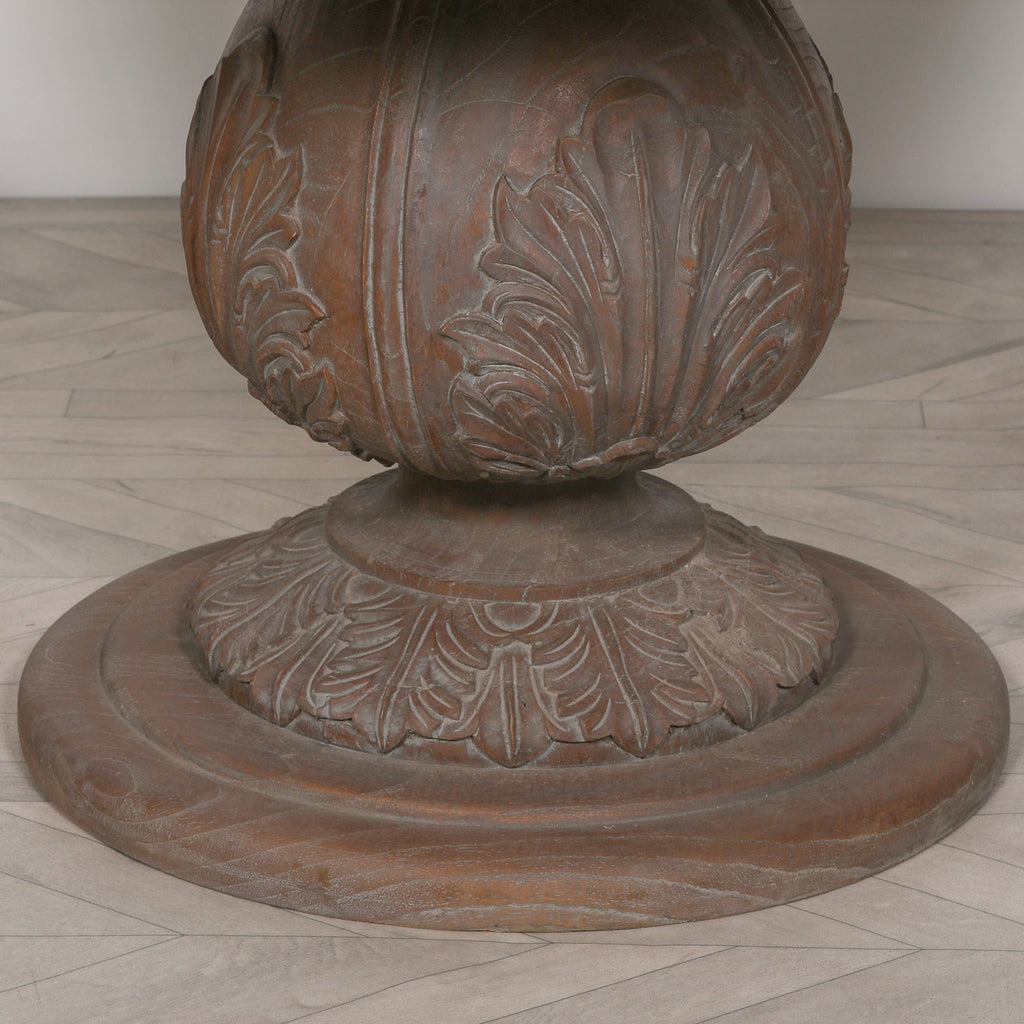 Round Pedestal Acorn Dining Table