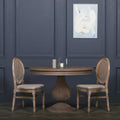 Round Pedestal Acorn Dining Table