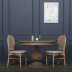 Round Pedestal Acorn Dining Table