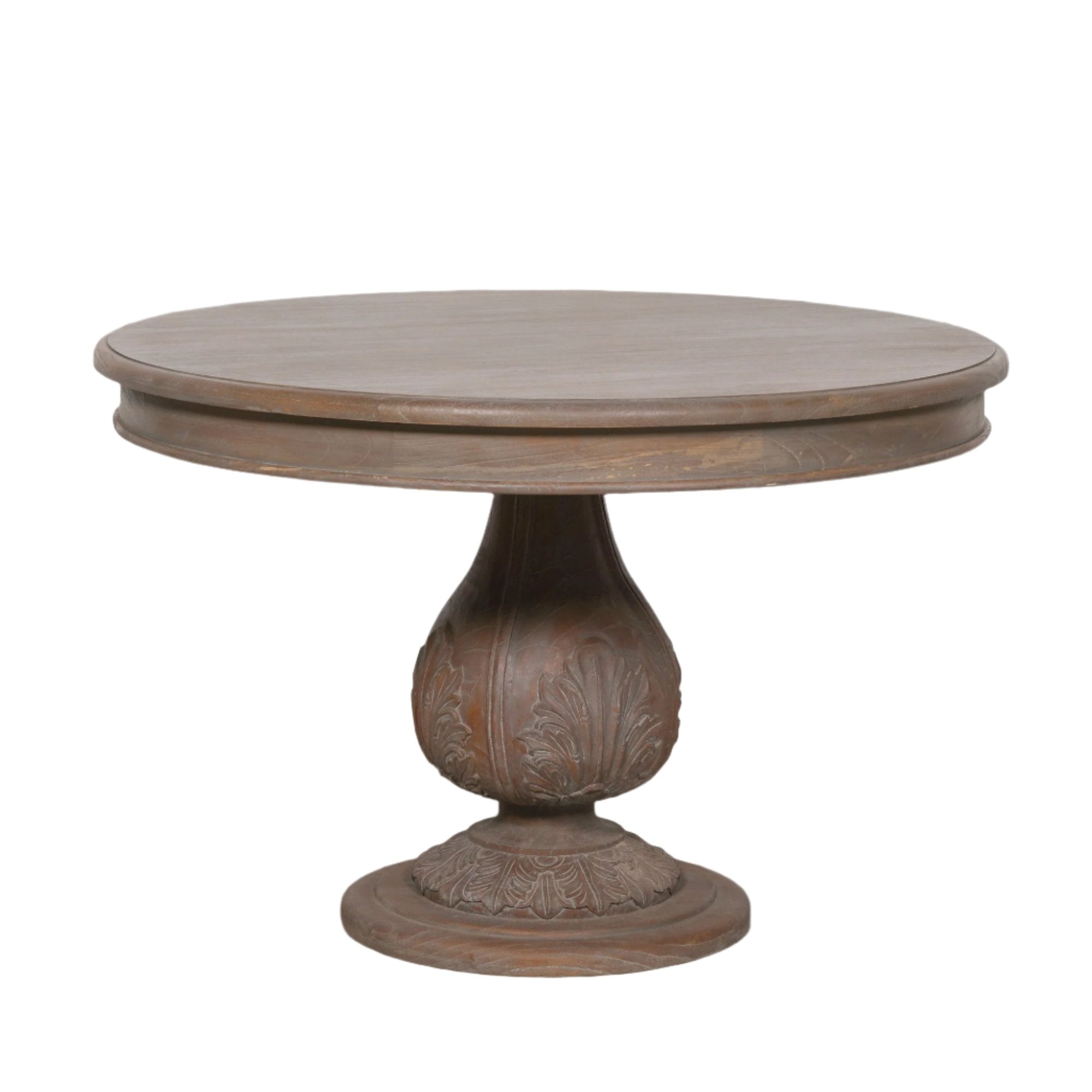 Round Pedestal Acorn Dining Table