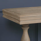 Rustic Wooden Intricate Carved Console with Drawer