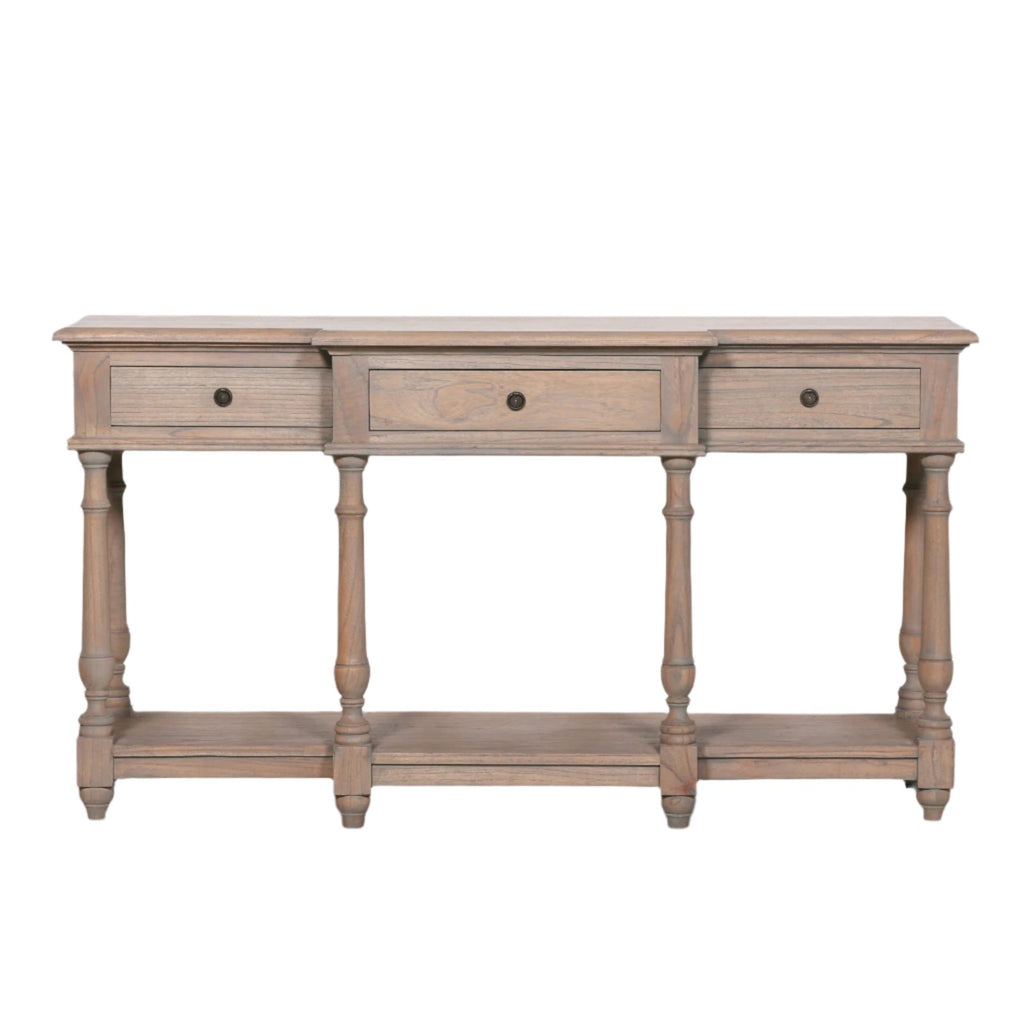 Rustic Wooden Breakfront Console