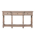Rustic Wooden Breakfront Console