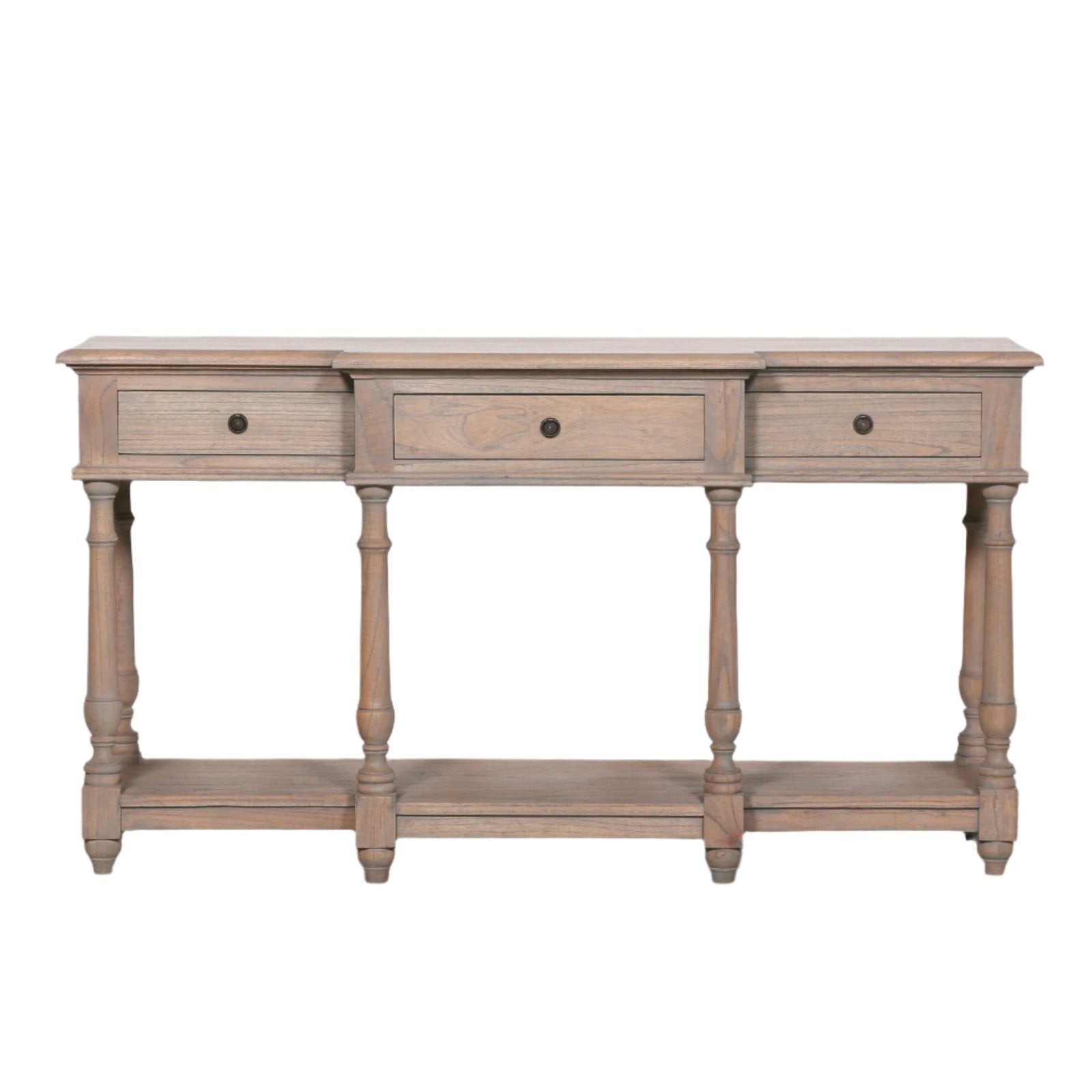 Rustic Wooden Breakfront Console
