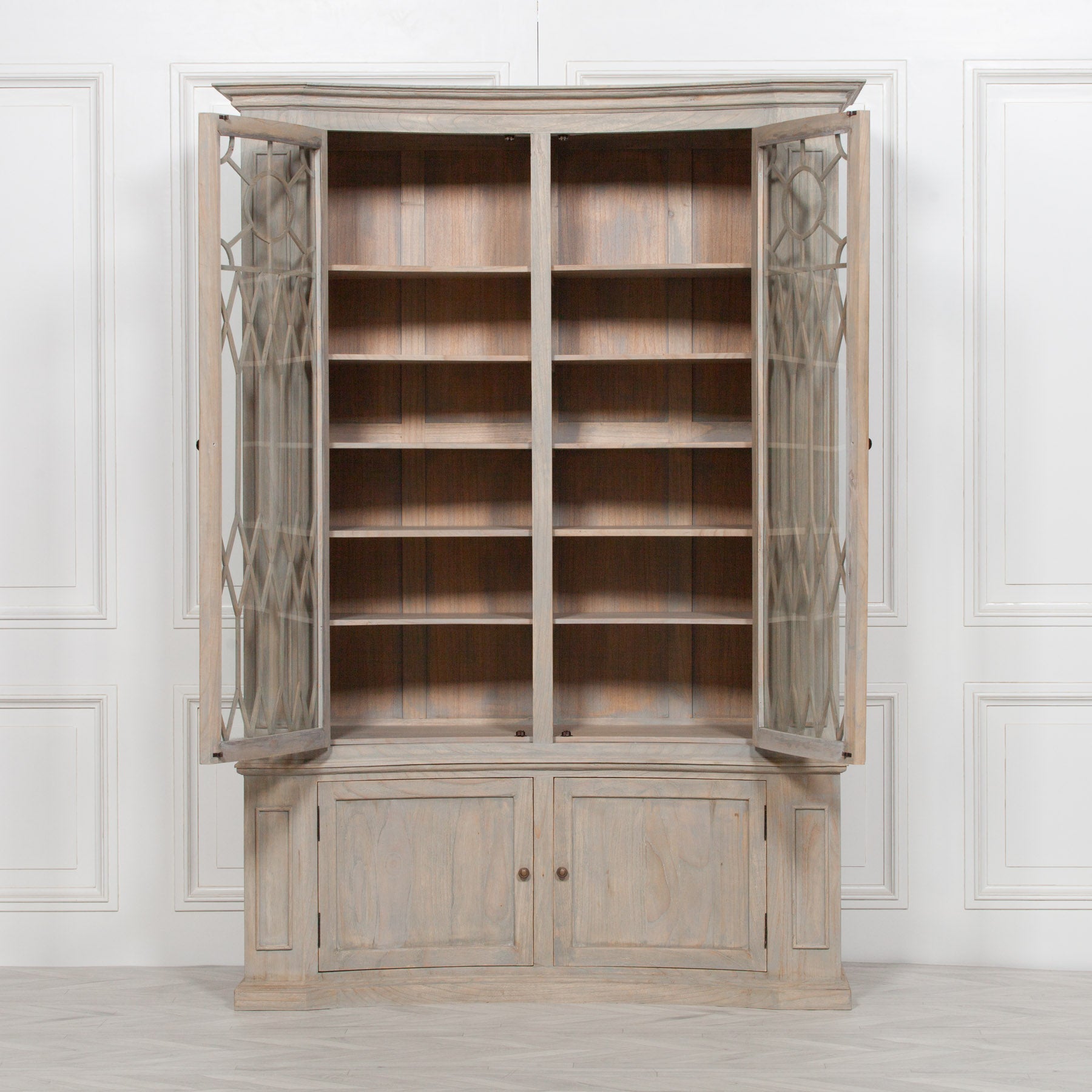 Concave Wooden Display Cabinet