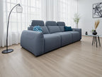 Primrose 3 Seater Electric Recliner Grey Fabric