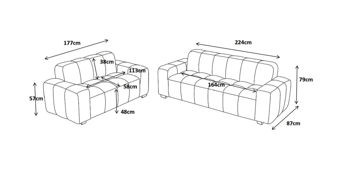 Paris Sofa Beige 3 Seater Sofa
