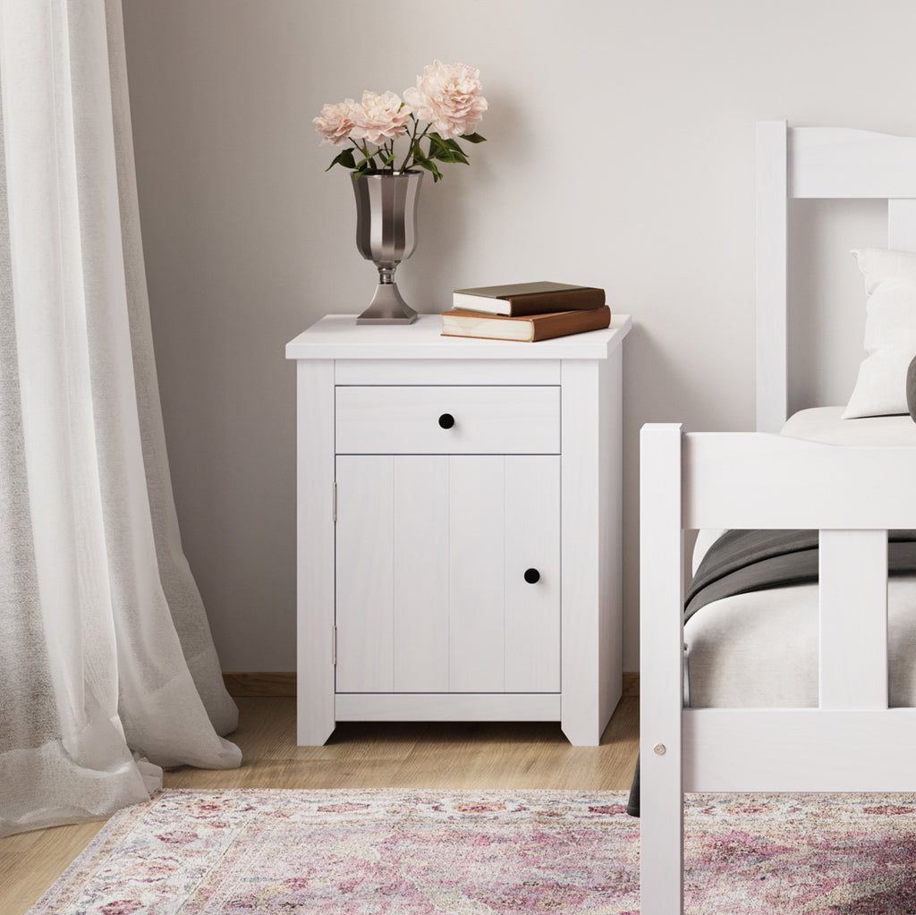 HAVANA WHITE BEDSIDE CABINET
